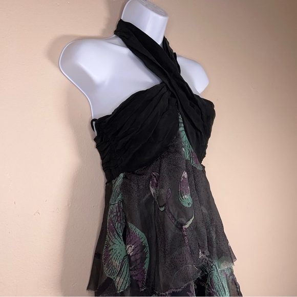 New XS Objects Without Meaning Dress Halter Style  Boho Sleeveless Layered - Picture 11 of 15